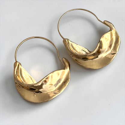 Sculptural Drop Earrings – Gold & Silver Modern Statement - Fatisha Boutique #