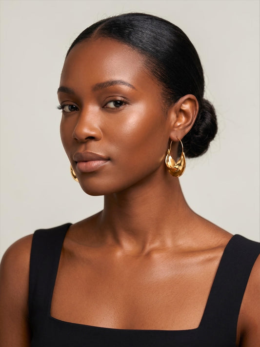 Sculptural Drop Earrings – Gold & Silver Modern Statement