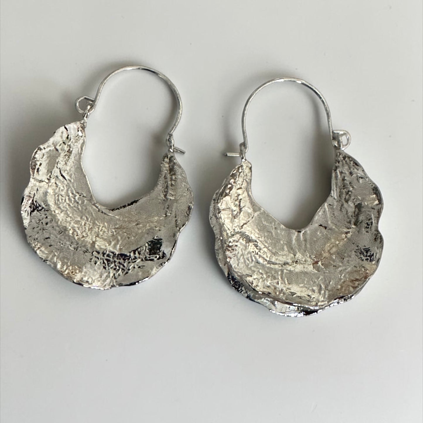 Fulani Style Sculptural Earrings – Textured Gold & Silver Drops - Fatisha Boutique #