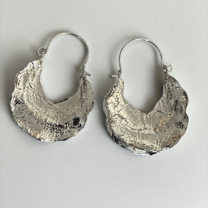 Fulani Style Sculptural Earrings – Textured Gold & Silver Drops - Fatisha Boutique #