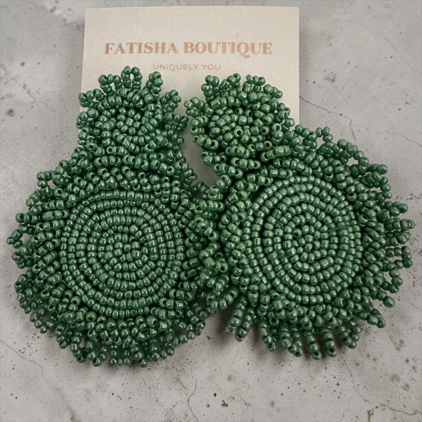 Handmade Beaded Statement Earrings – Boho Seed Bead Drops - Fatisha Boutique #