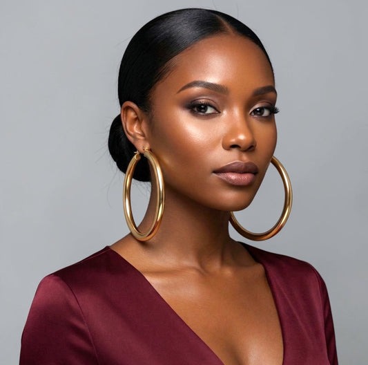 Oversized 11cm Statement Hoop Earrings - Fatisha Boutique #