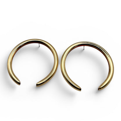 Oversized Open Hoop Statement Earrings – Gold & Silver