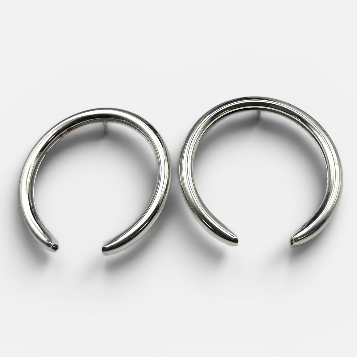 Oversized Open Hoop Statement Earrings – Gold & Silver