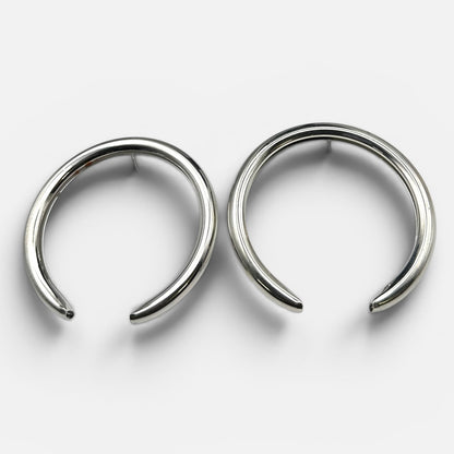 Oversized Open Hoop Statement Earrings – Gold & Silver