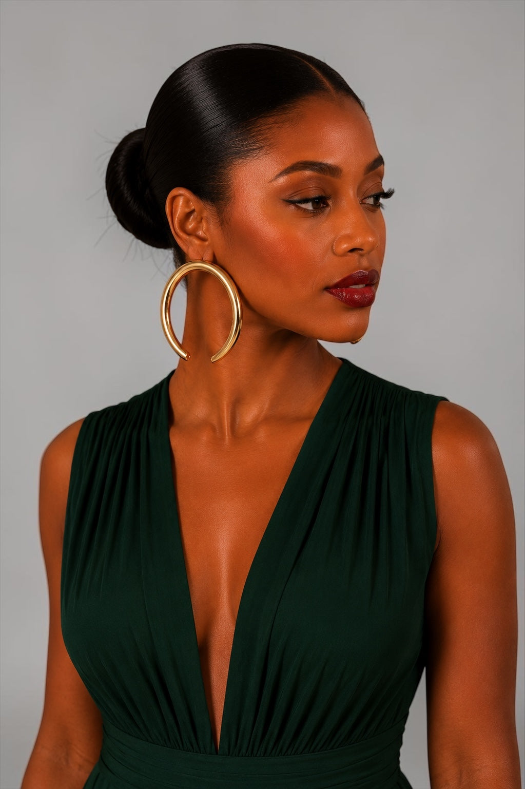 Oversized Open Hoop Statement Earrings – Gold & Silver