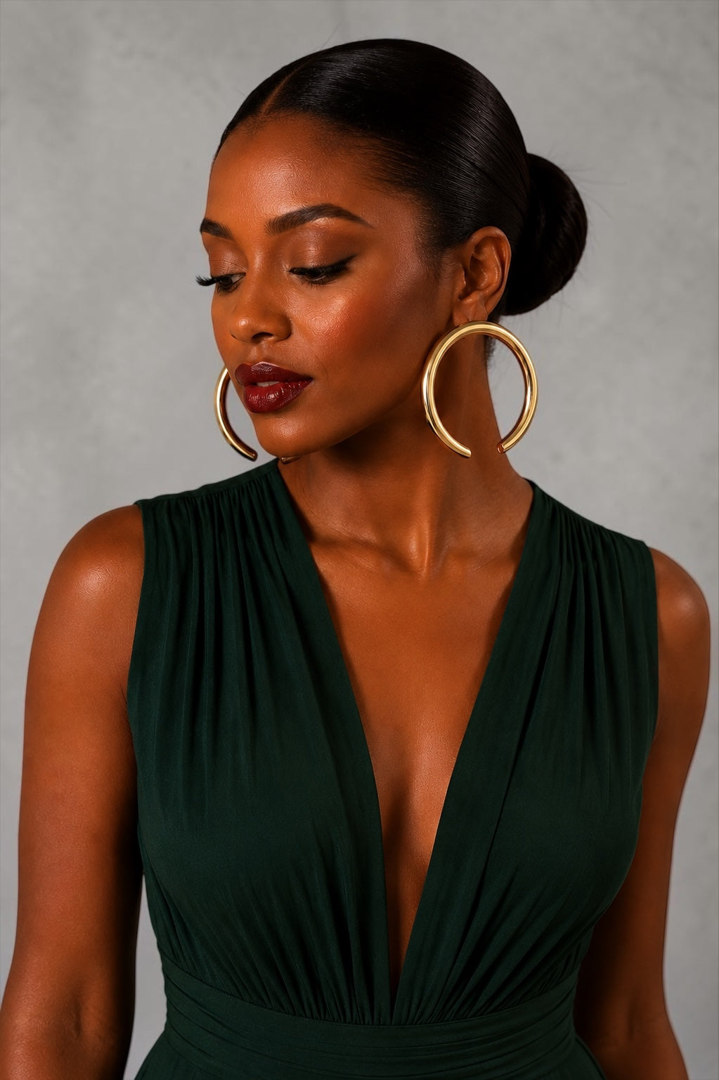 Oversized Open Hoop Statement Earrings – Gold & Silver