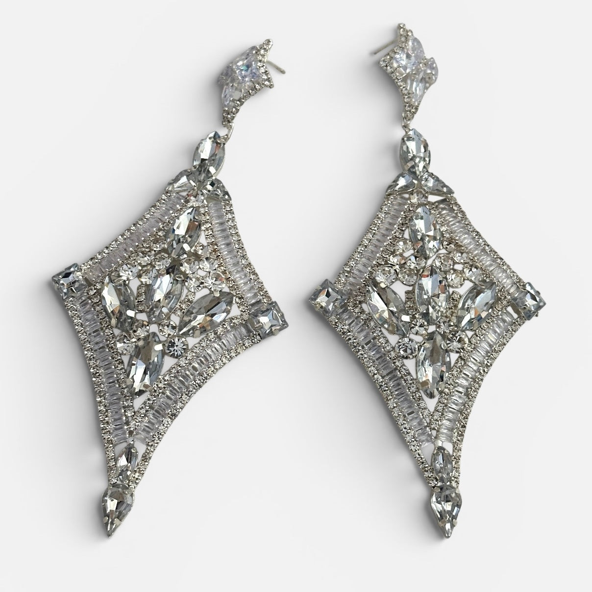 Luxury Crystal Diamond Statement Earrings - Fatisha Boutique #