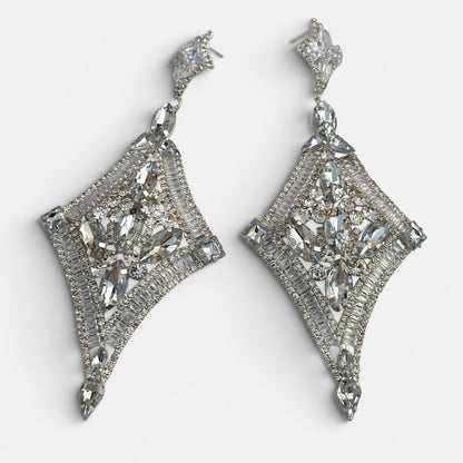 Luxury Crystal Diamond Statement Earrings - Fatisha Boutique #