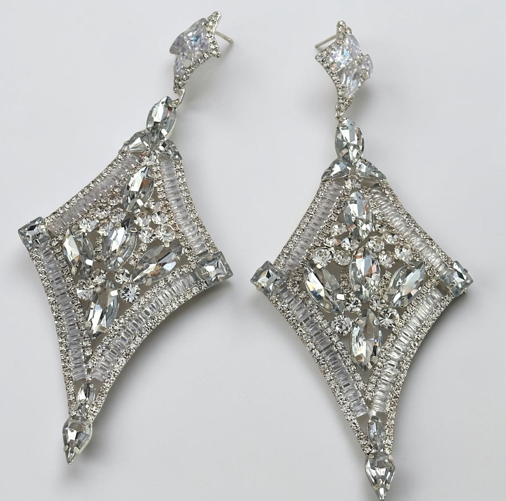 Luxury Crystal Diamond Statement Earrings - Fatisha Boutique #