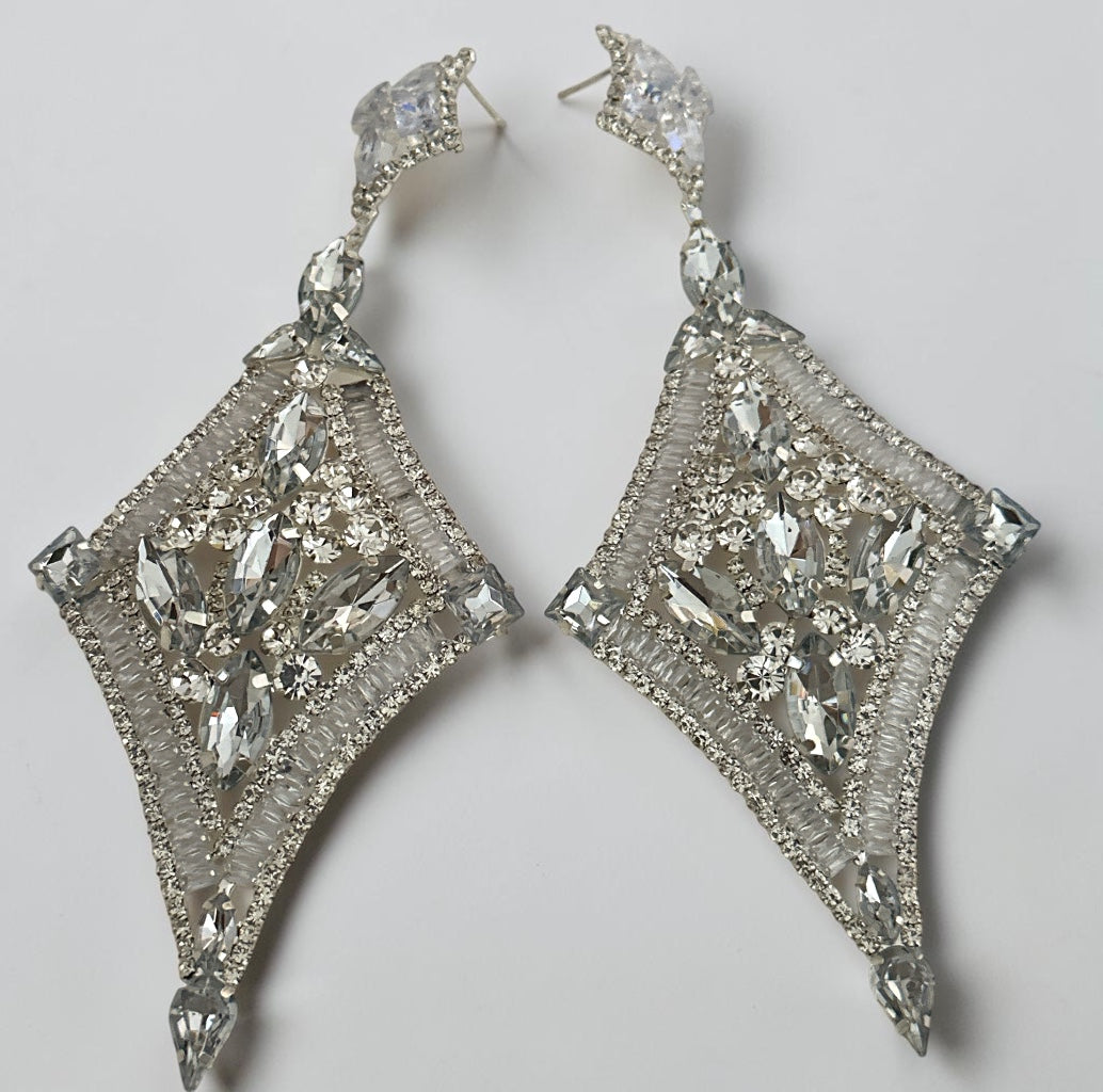 Luxury Crystal Diamond Statement Earrings - Fatisha Boutique #