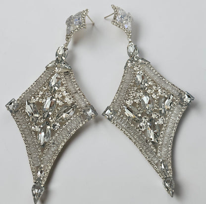 Luxury Crystal Diamond Statement Earrings - Fatisha Boutique #