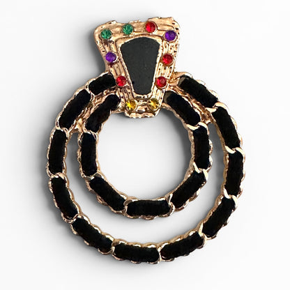 Black Vintage-Inspired Statement Earrings - Fatisha Boutique #