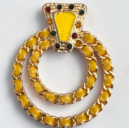 Yellow Vintage-Inspired Statement Earrings