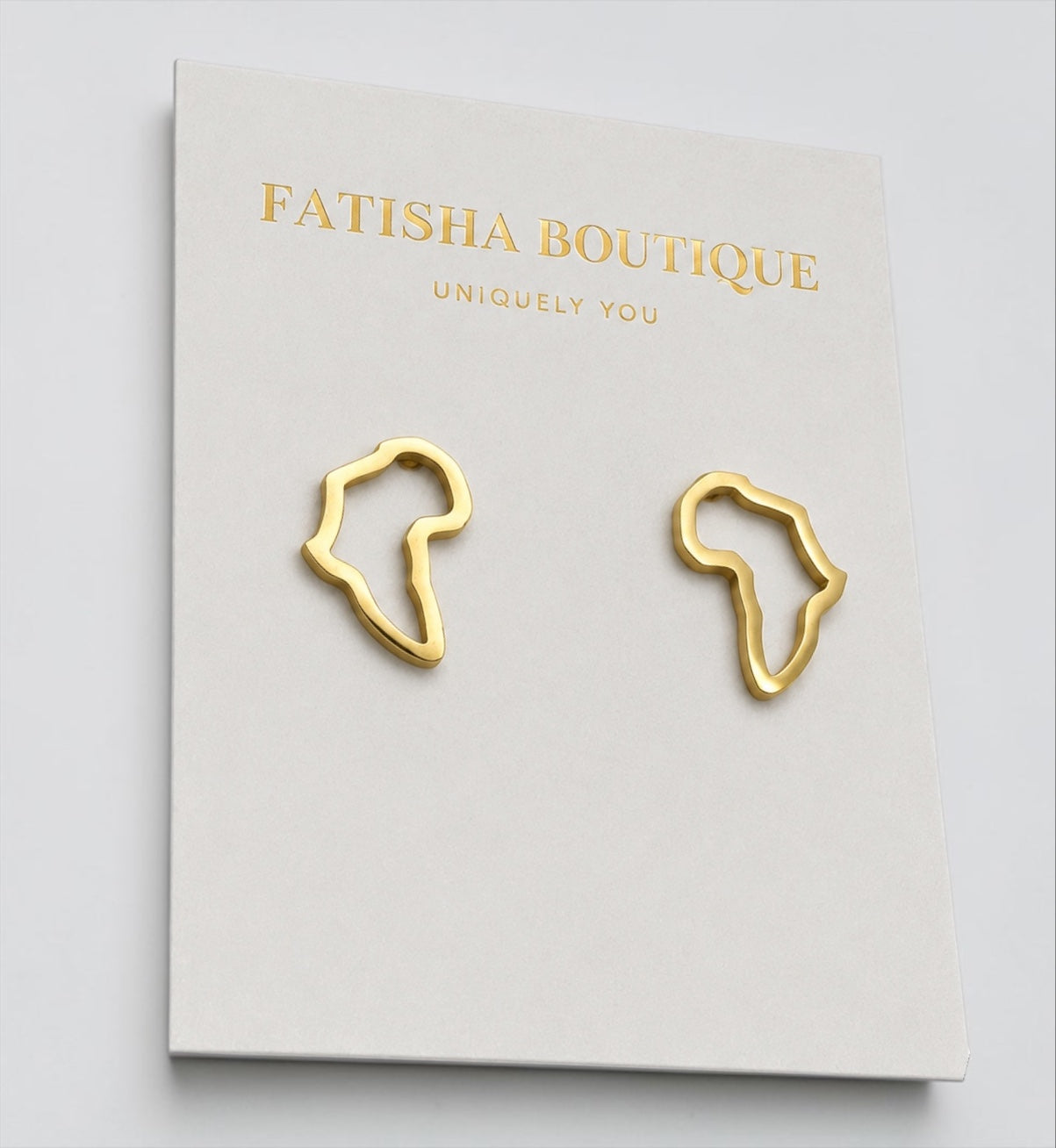 Africa Map Stainless Steel Stud Earrings