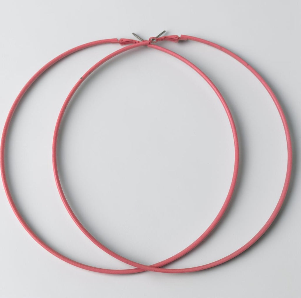 13cm Oversized Colour Hoop Earrings