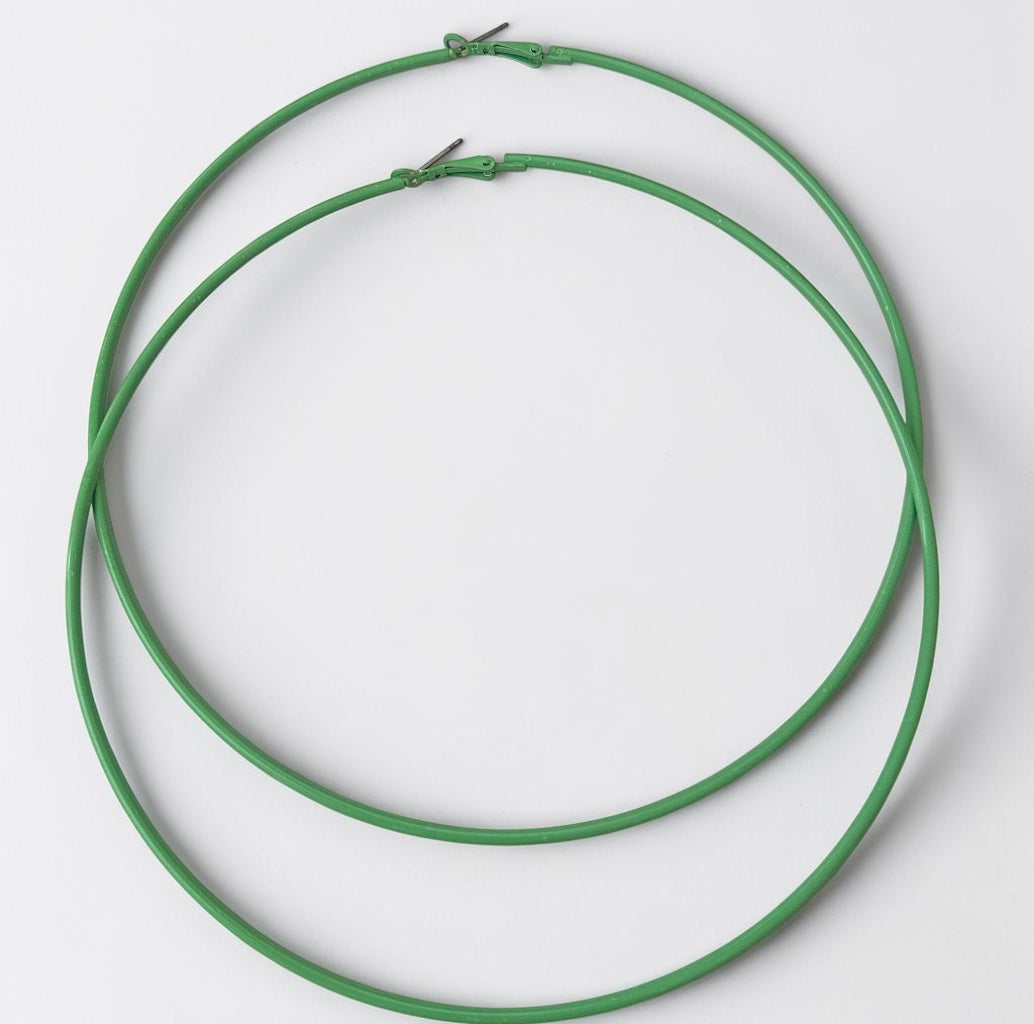 13cm Oversized Colour Hoop Earrings