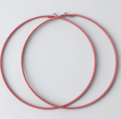 13cm Oversized Colour Hoop Earrings