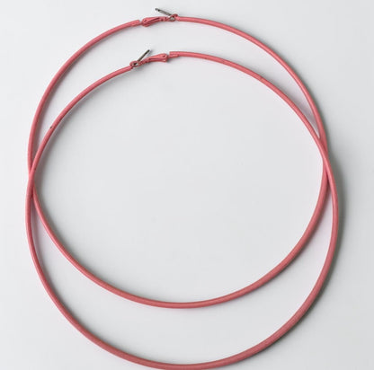 13cm Oversized Colour Hoop Earrings