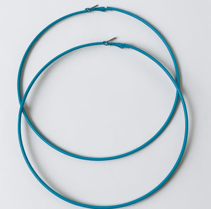 13cm Oversized Colour Hoop Earrings
