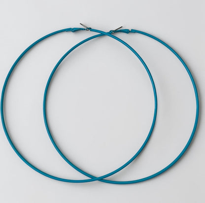 13cm Oversized Colour Hoop Earrings