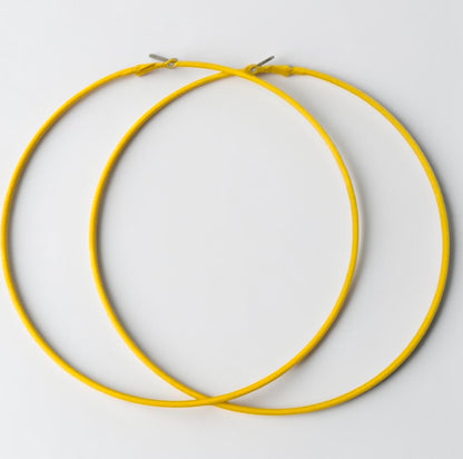 13cm Oversized Colour Hoop Earrings