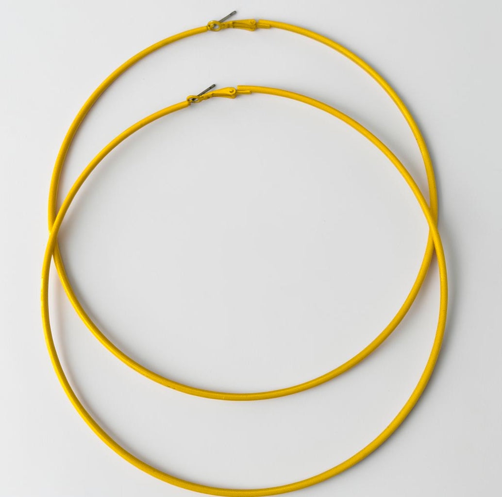 13cm Oversized Colour Hoop Earrings