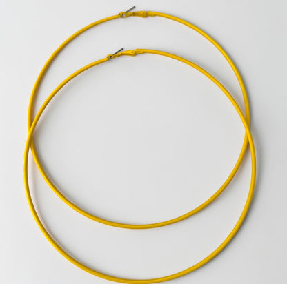 13cm Oversized Colour Hoop Earrings