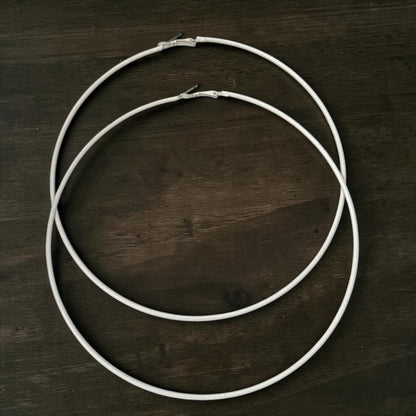 13cm Oversized Colour Hoop Earrings