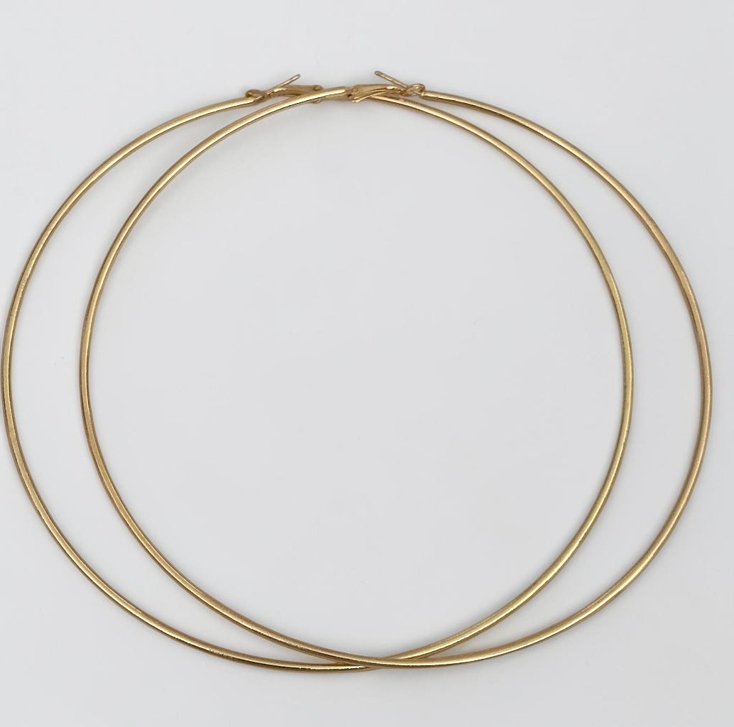 13cm Oversized Colour Hoop Earrings