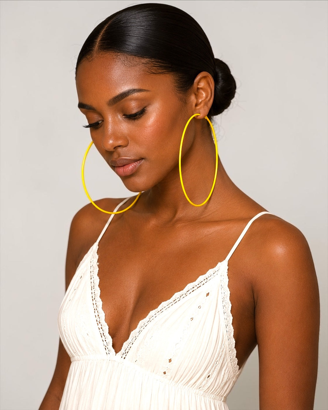 13cm Oversized Colour Hoop Earrings