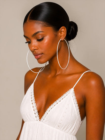13cm Oversized Colour Hoop Earrings