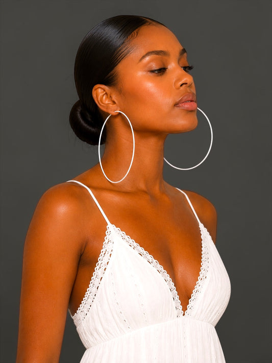 13cm Oversized Colour Hoop Earrings