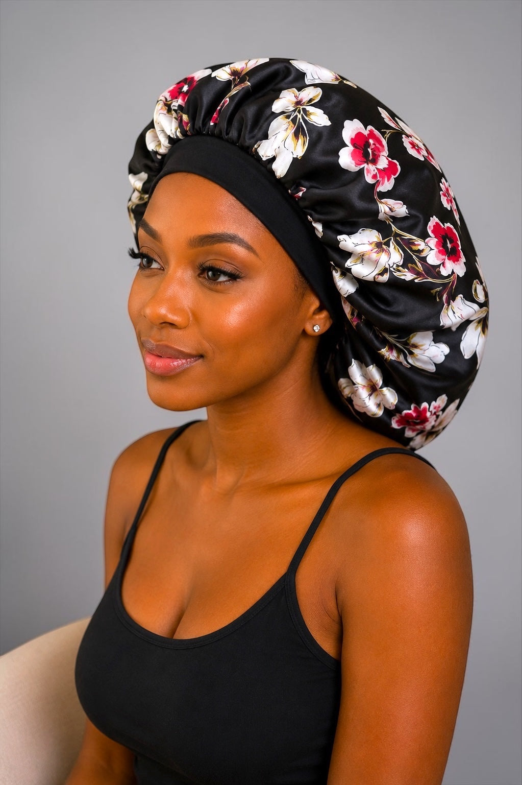 Printed Satin Silk Bonnet Cap – Protective Sleep Hair Bonnet - Fatisha Boutique #
