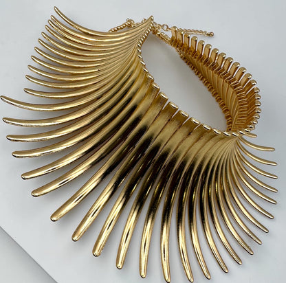 Bold Spike Collar Choker Statement Necklace