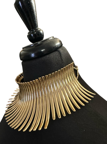 Bold Spike Collar Choker Statement Necklace