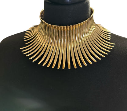 Bold Spike Collar Choker Statement Necklace