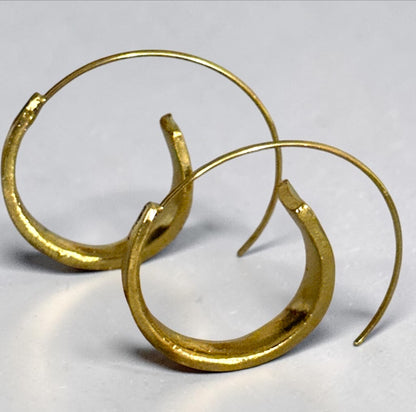 Lightweight Spiral Ethnic Boho Hoop Earrings