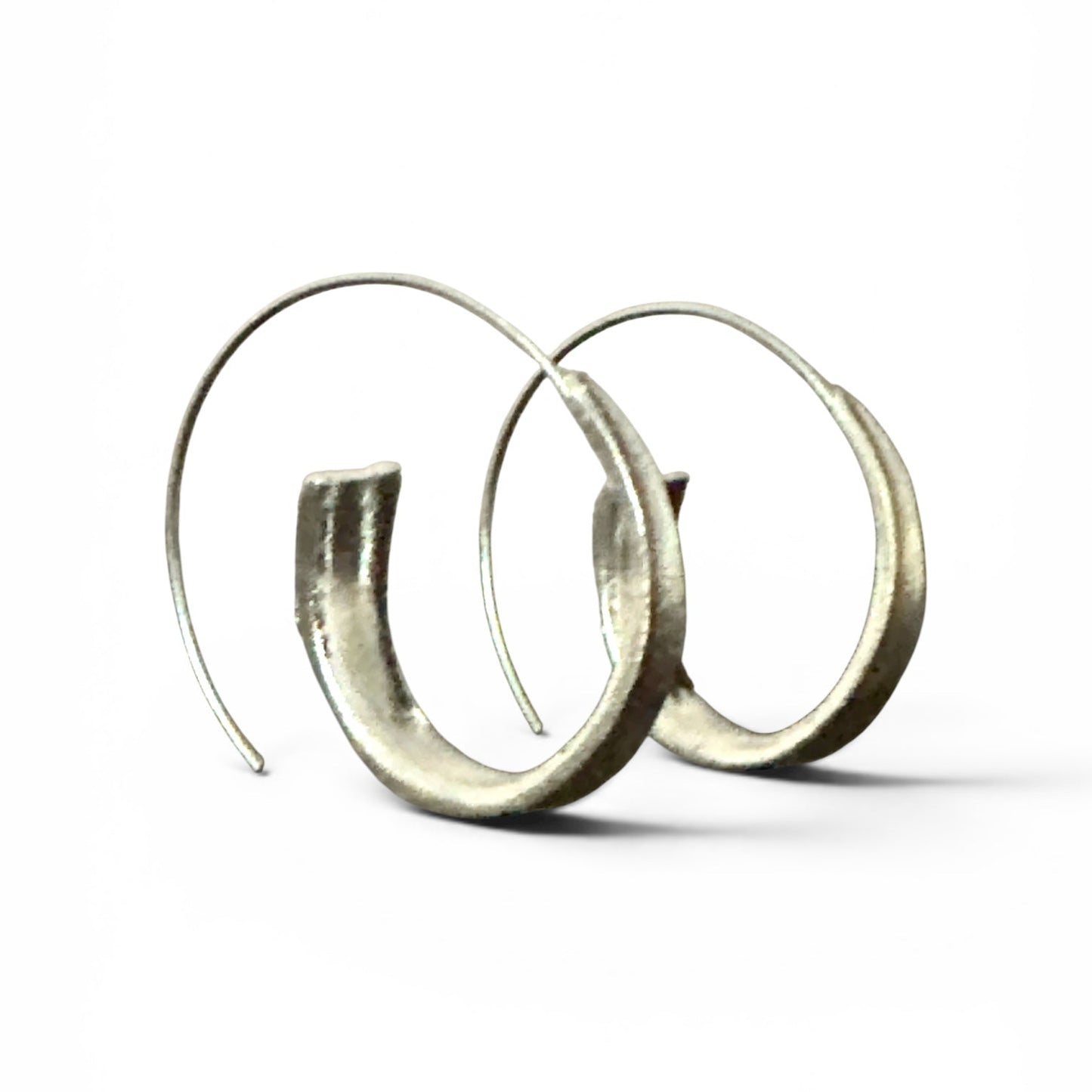 Lightweight Spiral Ethnic Boho Hoop Earrings