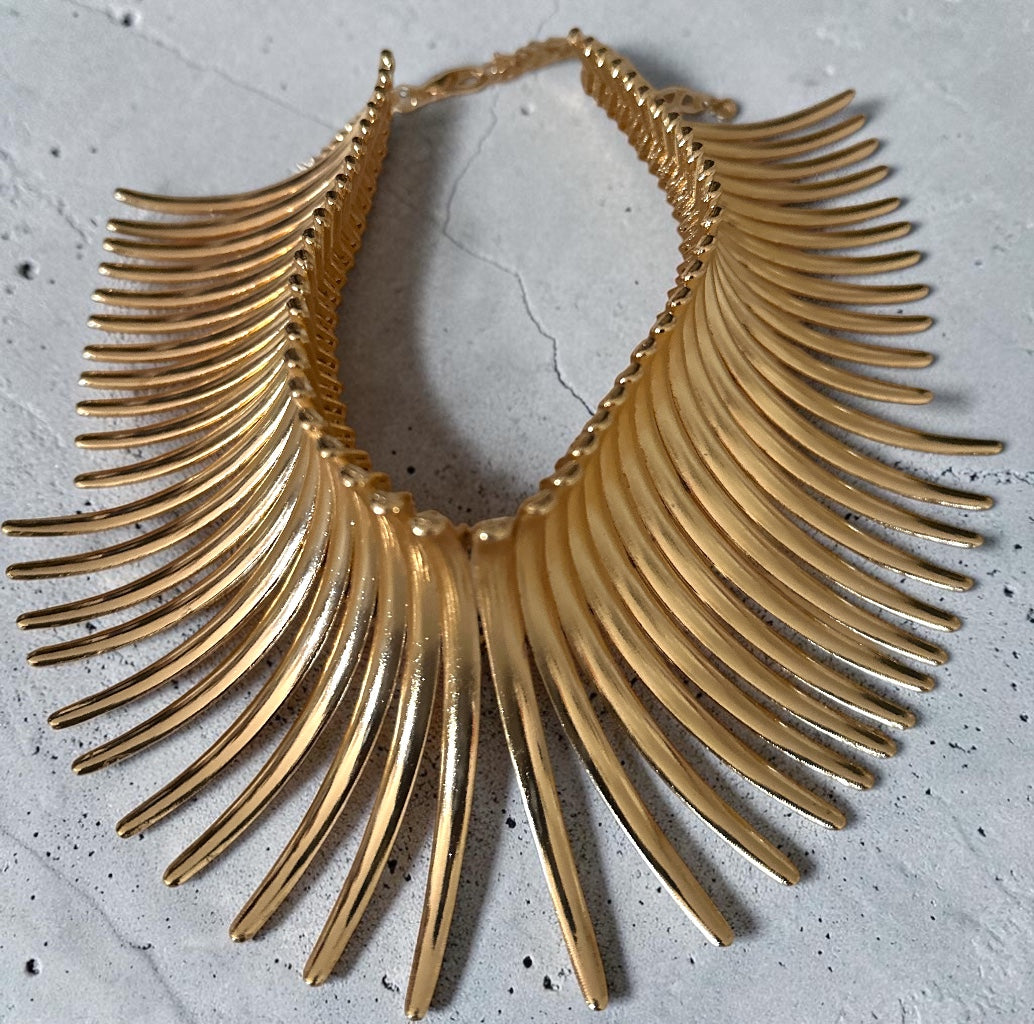 Bold Spike Collar Choker Statement Necklace