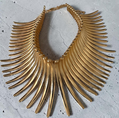 Bold Spike Collar Choker Statement Necklace