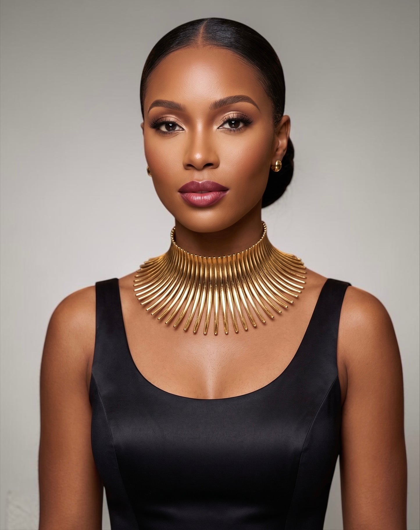 Bold Spike Collar Choker Statement Necklace