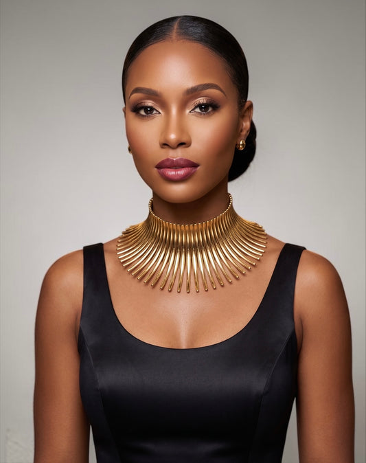 Bold Spike Collar Choker Statement Necklace - Fatisha Boutique #