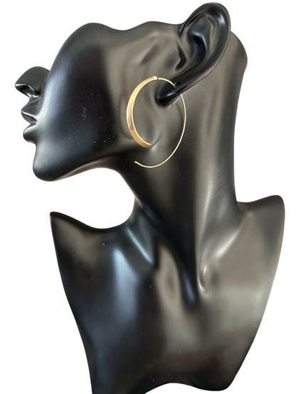 Minimalist Gold Hollow Hoop Earrings
