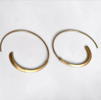 Minimalist Gold Hollow Hoop Earrings