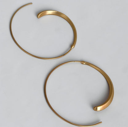Minimalist Gold Hollow Hoop Earrings