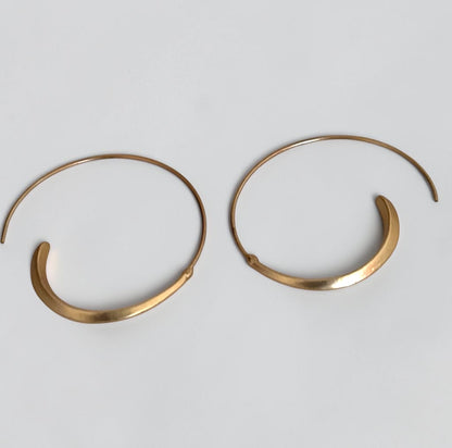 Minimalist Gold Hollow Hoop Earrings