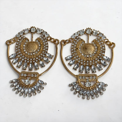 Vintage Crystal Statement Drop Earrings - Fatisha Boutique #