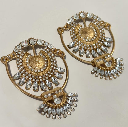 Vintage Crystal Statement Drop Earrings - Fatisha Boutique #