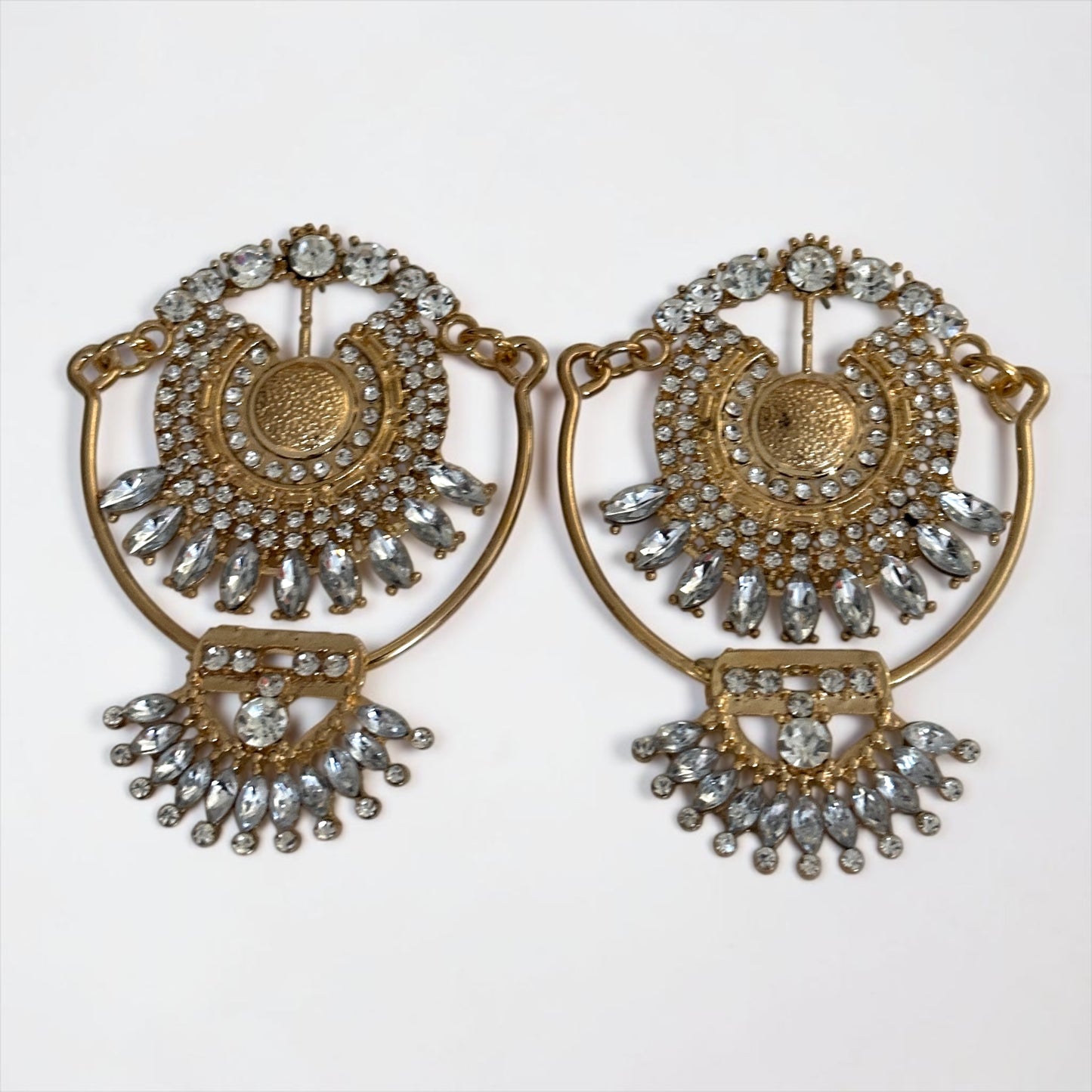 Vintage Crystal Statement Drop Earrings - Fatisha Boutique #